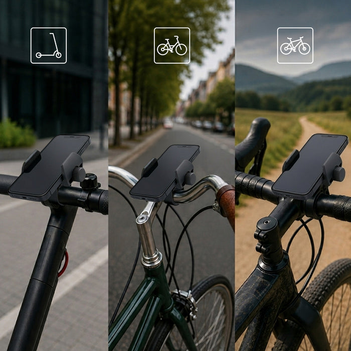 3mk BikeGrip Държач за телефон за велосипед - Черен