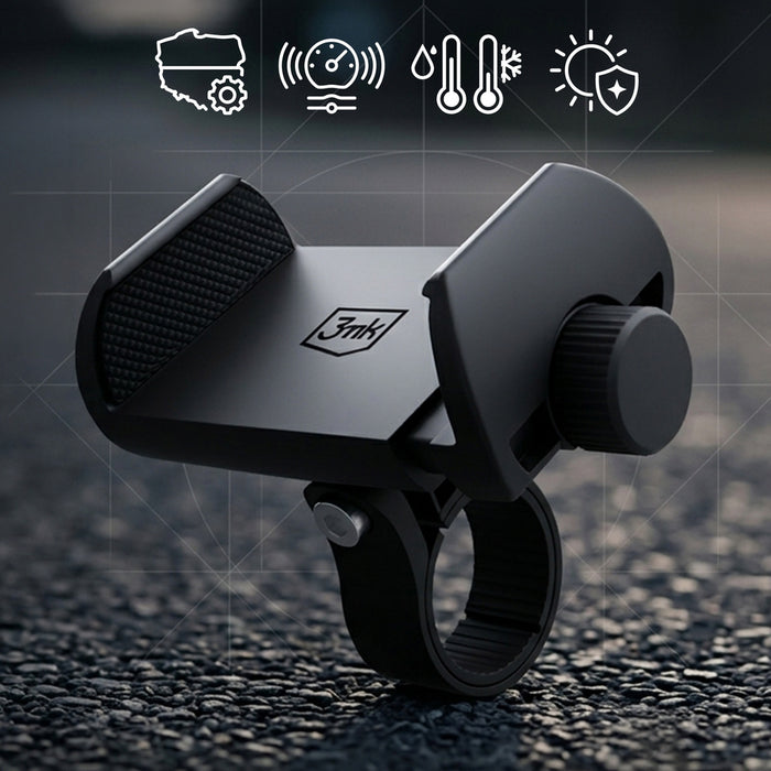 3mk BikeGrip Държач за телефон за велосипед - Черен