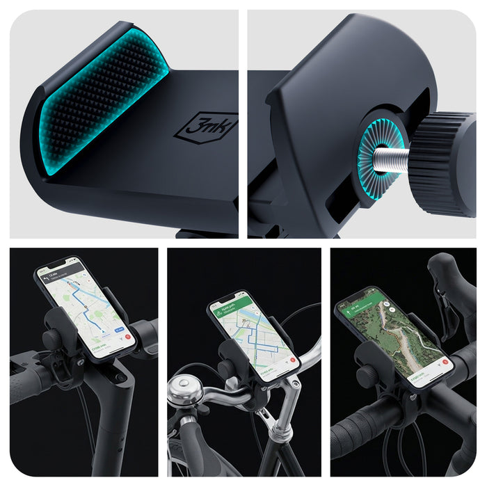 3mk BikeGrip Държач за телефон за велосипед - Черен