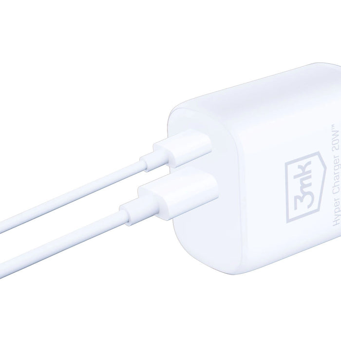 Network charger 3MK HyperCharger, 20W, 1xUSB-C, 1xUSB-A, PD, QC