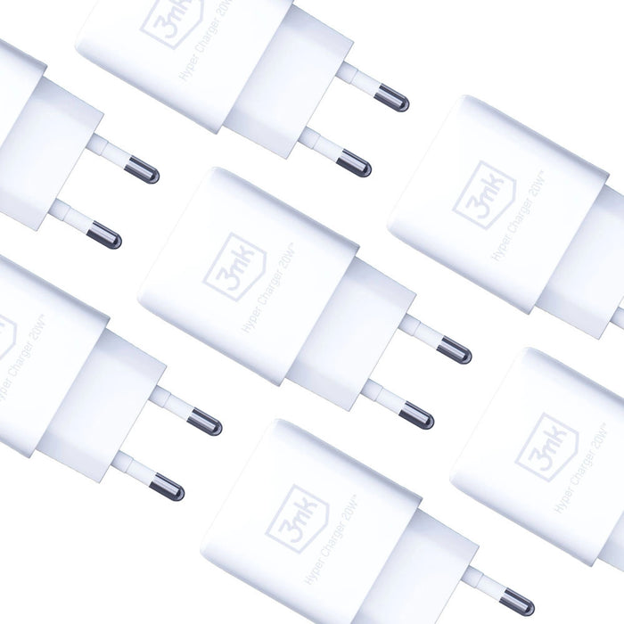 Network charger 3MK HyperCharger, 20W, 1xUSB-C, 1xUSB-A, PD, QC