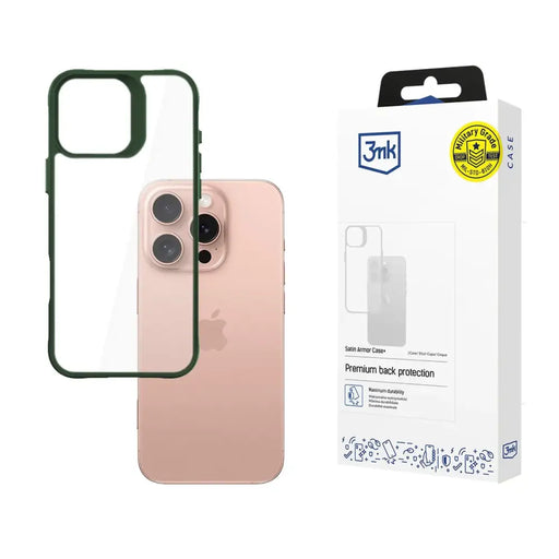 3mk Satin Armor Case + Green за Apple iPhone 16 Pro