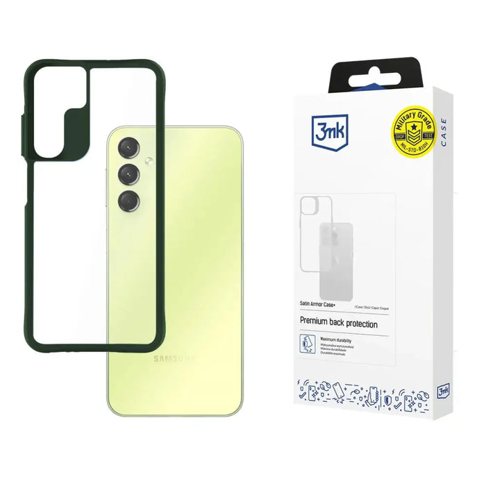 3mk Satin Armor Case + Green за Samsung Galaxy A25 5G