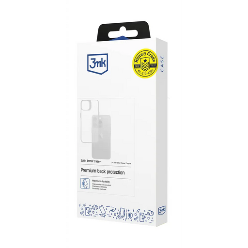 3mk Satin Armor Case+ за iPhone 17 - прозрачно черен