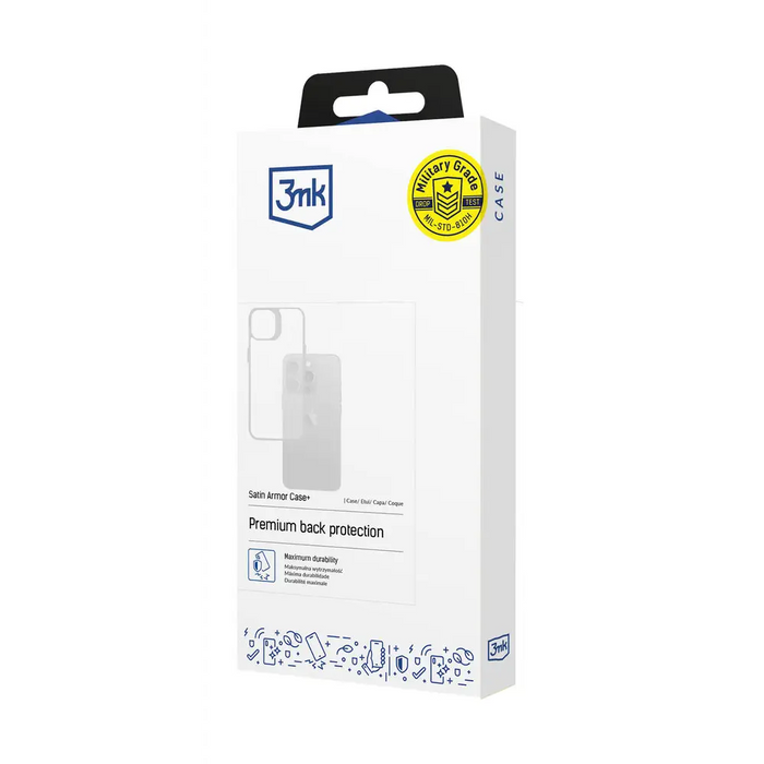 3mk Satin Armor Case+ за iPhone 17 - прозрачно черен