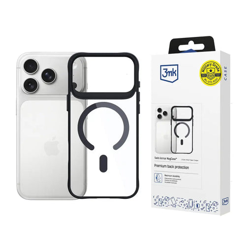 3mk Satin Armor MagCase за iPhone 17 Pro - прозрачно черен