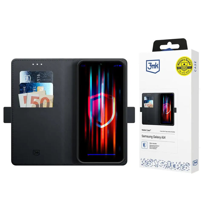 3mk Wallet Case за Samsung Galaxy A14 4G - черен