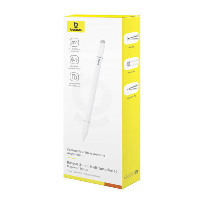 3в1 магнитен стилус Baseus Smooth Writing III бял