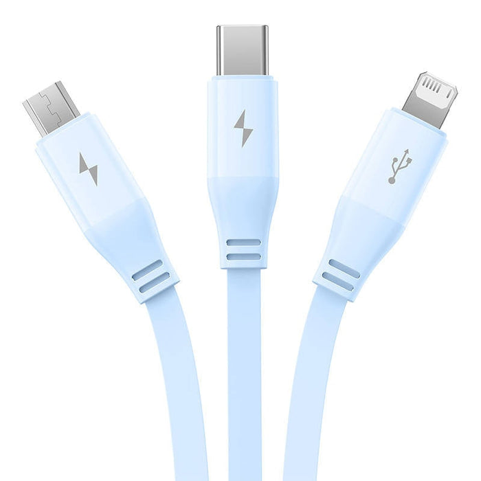 3в1 кабел Baseus USB към USB-C micro USB Lightning 3,5A 1.1m
