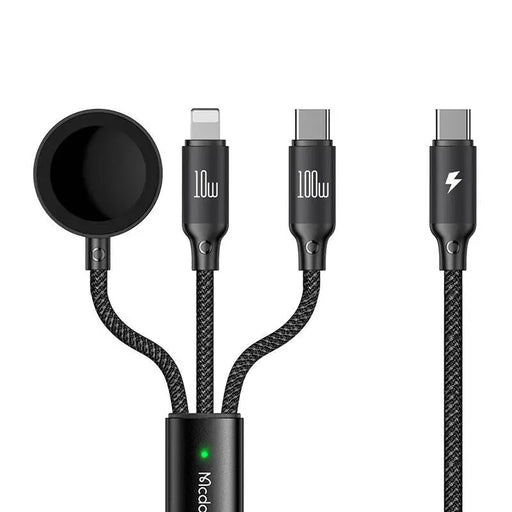 3в1 кабел Mcdodo CA-4940 USB-C към USB-C Lightning Apple