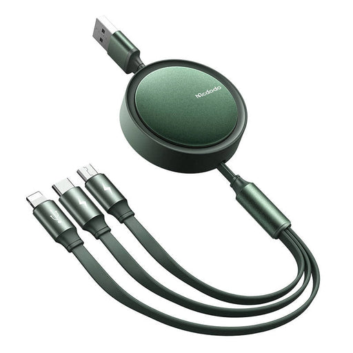 3в1 кабел Mcdodo CA-7252 USB 1,2m зелен