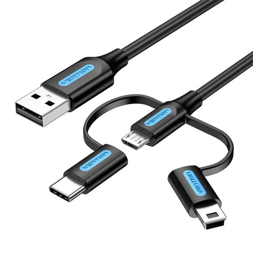 3в1 кабел Vention CQIBF USB 2.0 към USB - C/Micro