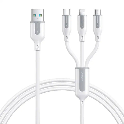 3в1 USB кабел Joyroom S-1T3018A15 3.5A 1.2m бял