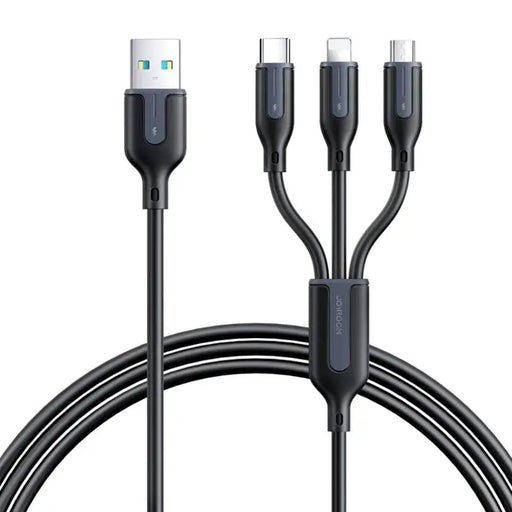 3в1 USB кабел Joyroom S-1T3018A15 3.5A 1.2m черен