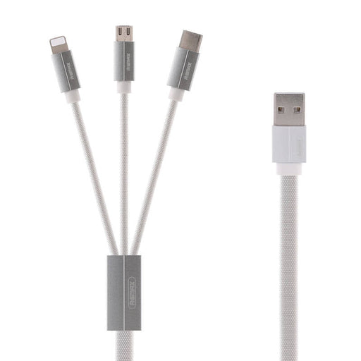 3в1 USB кабел Remax Kerolla 1m бял