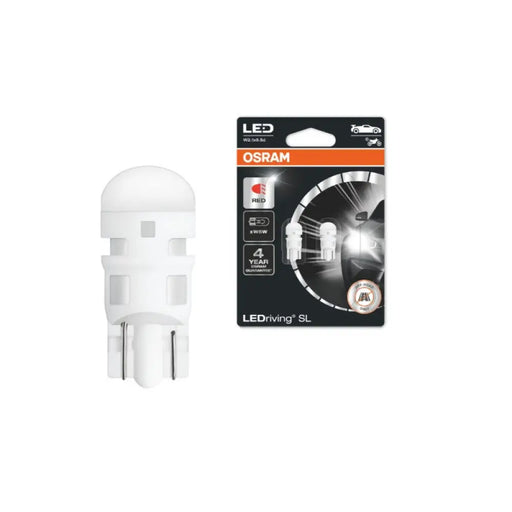 АВТОМОБИЛНА LED ЛАМПА 2825DRP-02B W5W RED 1W 12V W2.1X9.5D