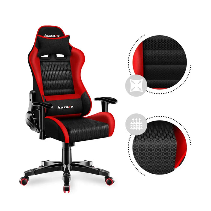 Геймърски стол за деца Huzaro HZ-Ranger 6.0 Red Mesh черно