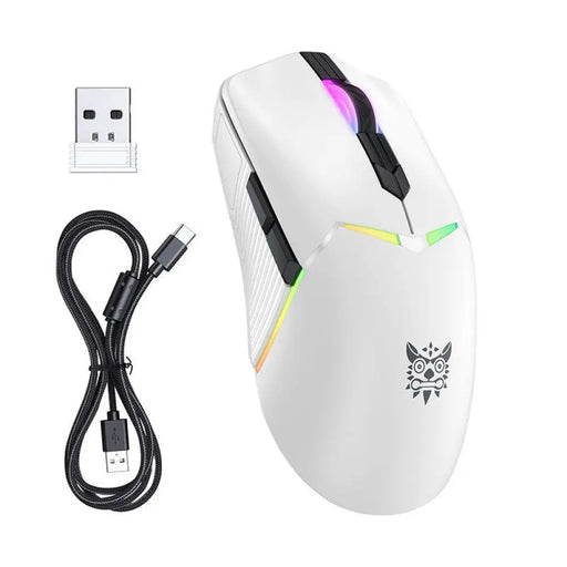 Безжична гейминг мишка ONIKUMA CW928 12 000 DPI бяла