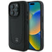 Кожен градски калъф Mercedes за iPhone 16 Pro - черен