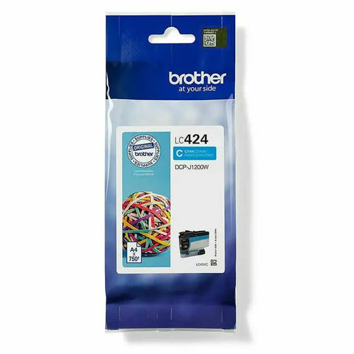Оригиална касета за мастило Brother LC424C Синьо-зелен