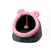 Котешко легло GO GIFT - графитено-розово - 40x45x34 см