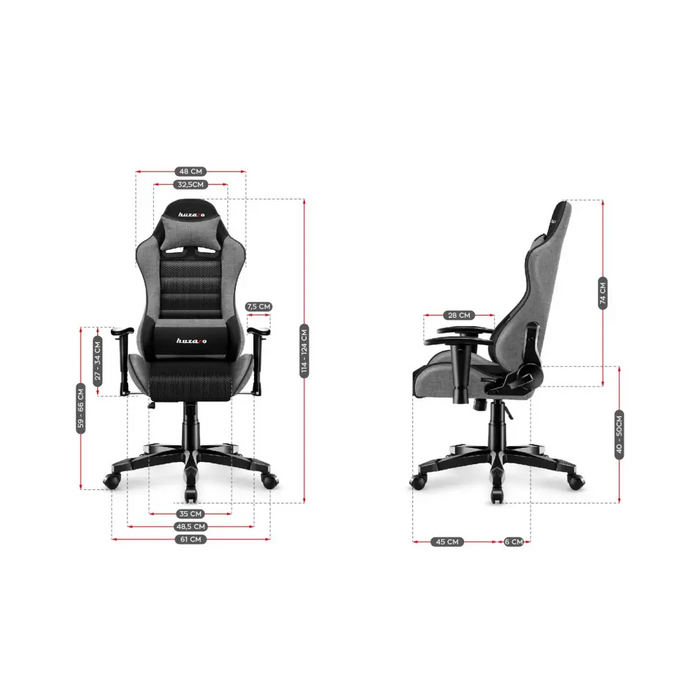 Геймърски стол за деца Huzaro HZ-Ranger 6.0 Grey Mesh сиво