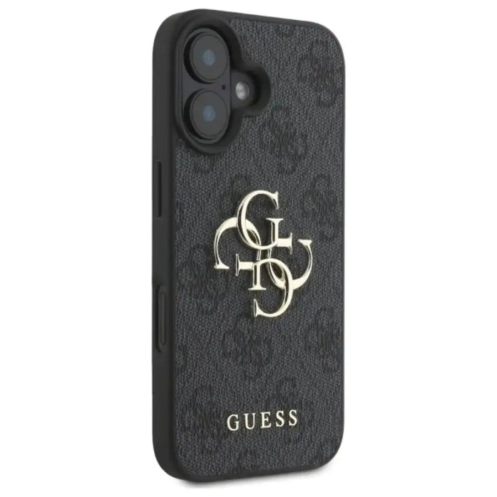 Калъф Guess 4G с голямо лого за iPhone 16 Plus - черен