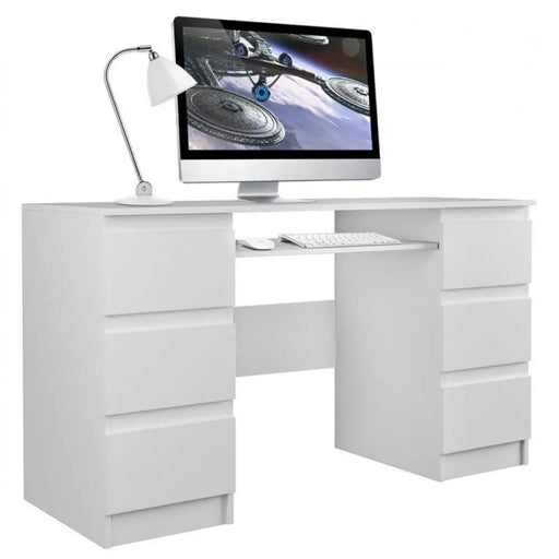 Бюро за компютър Topeshop KUBA BIEL MAT Бяло