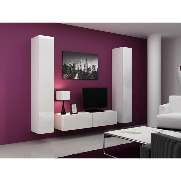 Стойка за телевизор Cama VIGO 140 30/140/40 бяло/бял гланц