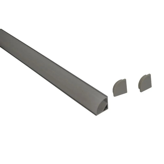 АЛУМИНИЕВ ПРОФИЛ ЗА LED ЛЕНТА ЪГЛОВ ОБЪЛ КАПАК MAT 3M D-IL