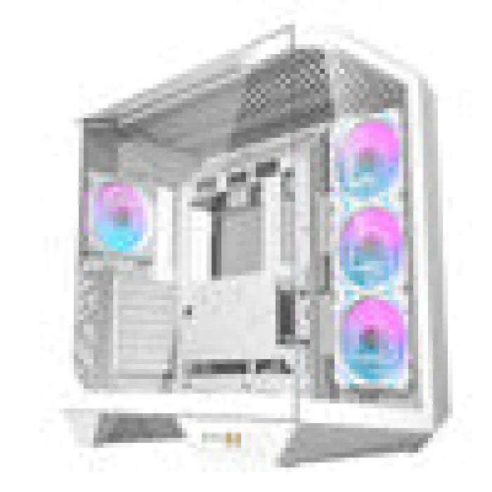 Кутия за компютър Darkflash DY470 (бяла) + 4 вентилатора