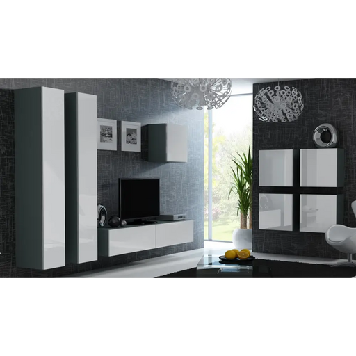 Стойка за телевизор Cama VIGO ’180’ 30/180/40 сиво/бял гланц