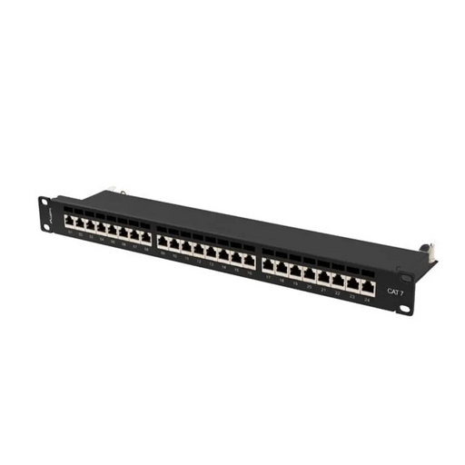 Пач панел Lanberg 24 порта 1U 19’’ CAT.7 ftp с кабелен
