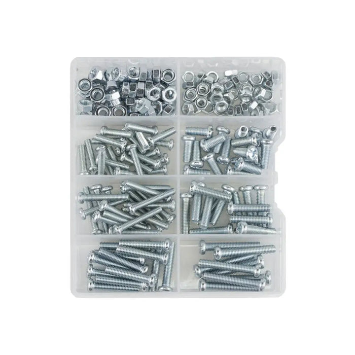 КОМПЛЕКТ ВИНТОВЕ И ГАЙКИ 182 БРОЯ РАЗЛИЧНИ РАЗМЕРИ NEXTOOL