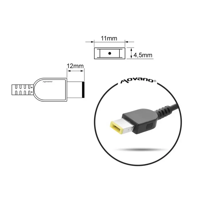 зарядно за лаптоп mitsu 20v 4.5a (prostokątny 11.0x4.5 pin