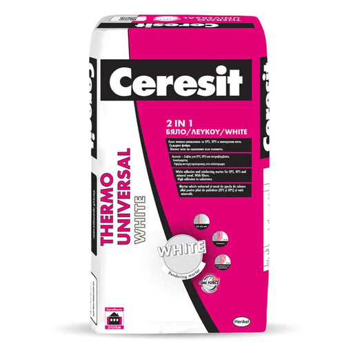 ЛЕПИЛО-ШПАКЛОВКА С ФИБРИ CERESIT THERMO UNIVERSAL БЯЛ