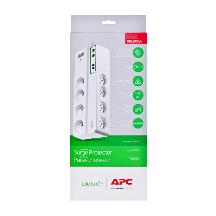 APC PMF83VT-FR предпазител от пренапрежение Бял 8 AC