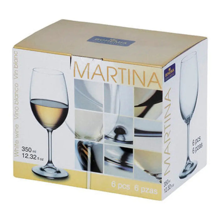 ЧАША ЗА БЯЛО ВИНО 350 ML 6 БР MARTINA BOHEMIA