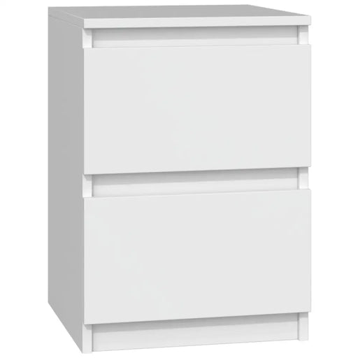 Нощно шкафче/нощно шкафче Topeshop M2 BIEL 2 чекмеджета Бяло