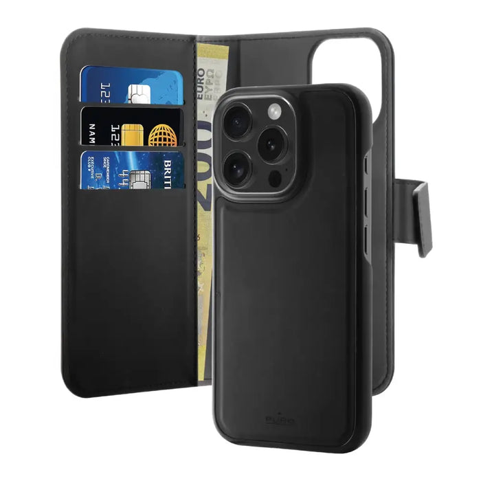 Подвижен калъф Puro Wallet MagSafe 2in1 PU кожен калъф