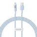 Кабел за бързо зареждане Baseus Gem USB to IP 2.4A 1 m син