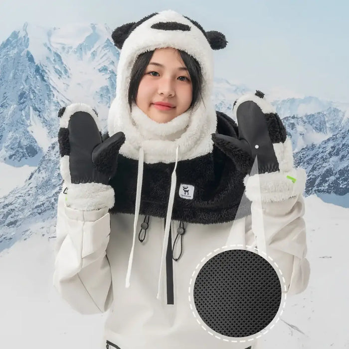 Ски ръкавици Qunature Panda за деца и възрастни размер S