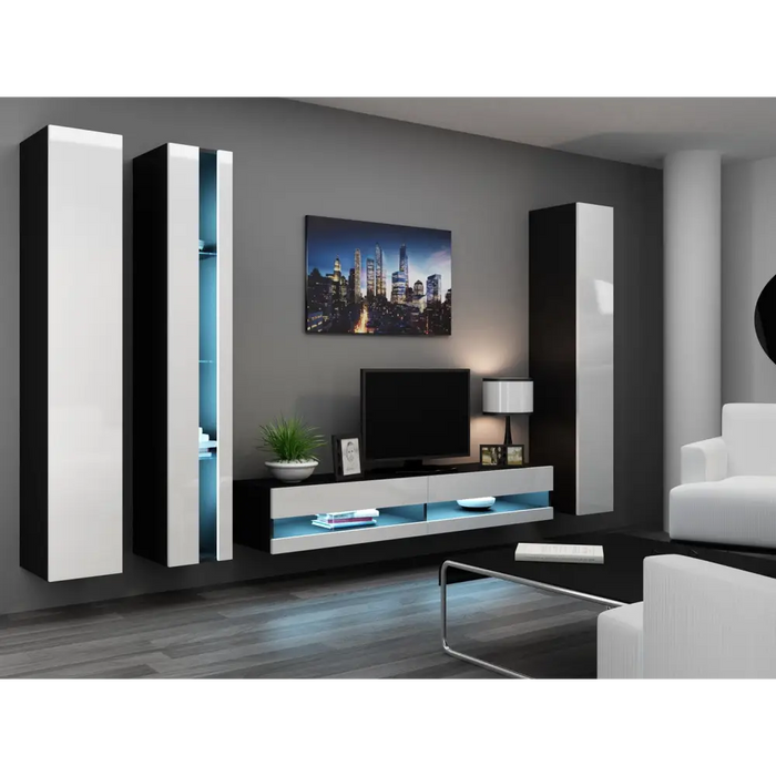 Поставка за телевизор Cama VIGO NEW 30/140/40 черен/бял