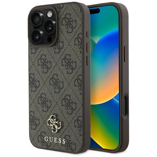 Guess HC PU 4G малък 4G и класически калъф за iPhone 16 Pro
