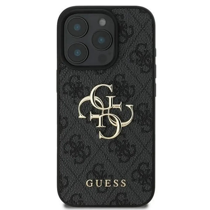 Калъф Guess 4G с голямо лого за iPhone 16 Pro - черен