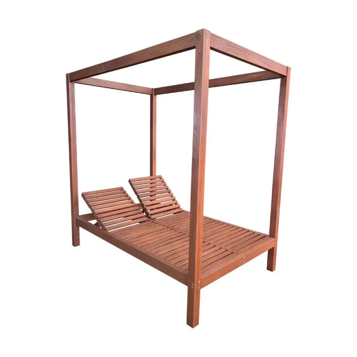 ГРАДИНСКИ ШЕЗЛОНГ ДВОЙКА С БЕСЕДКА MERANTI 210X134X212
