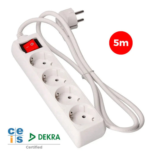 Табло с 4 гнезда с бутон за включване EDM 41064 Schuko (5 m)