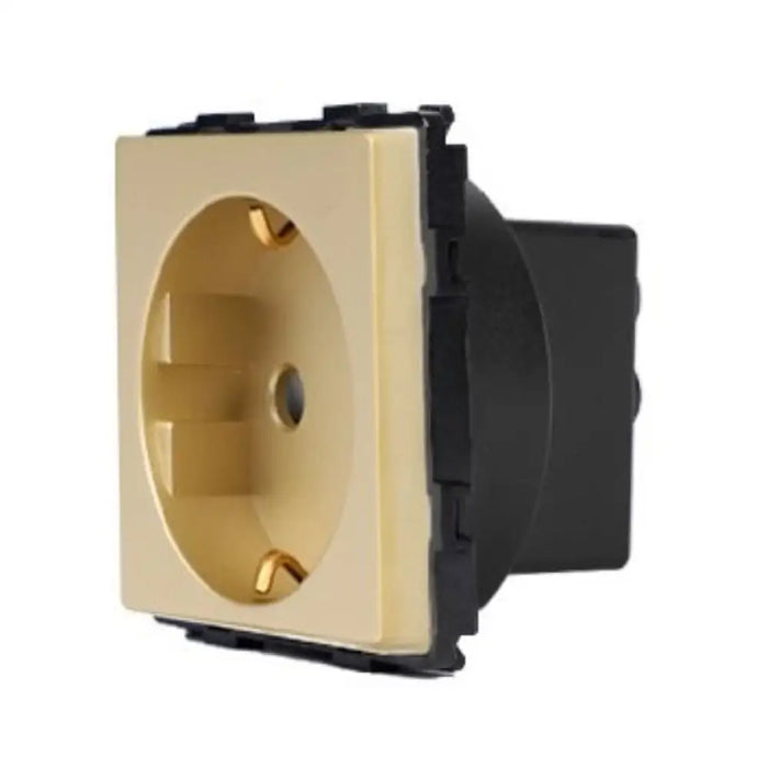 КОНТАКТ ЕДИНИЧЕН С ДЕТСКА ЗАЩИТА ЗЛАТО LUXON