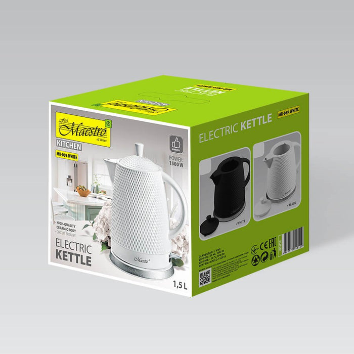 Електрическа керамична лампа 1,5L 1500W MR-069-WHITE MAESTRO