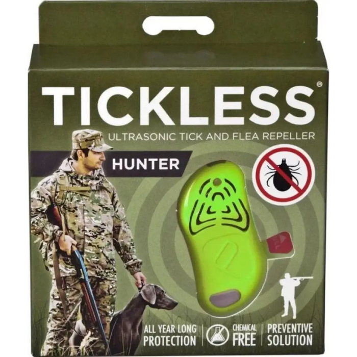 Ултразвуков кърлежочистител TICKLESS за ловци HUNTER зелен